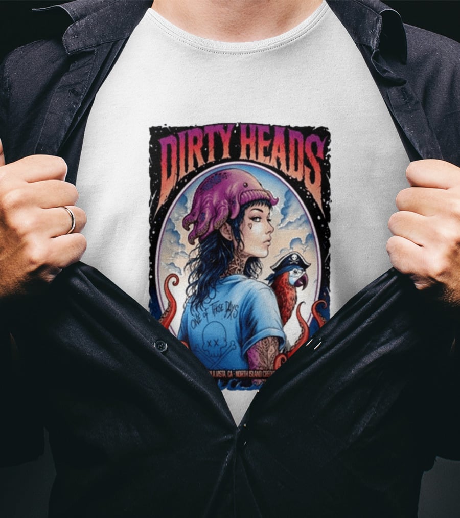 Dirty Heads One Of Those Days Pirate Octopus North Island Credit Union Amphitheatre Chula Vista CA Aug 19 2026 T-Shirt