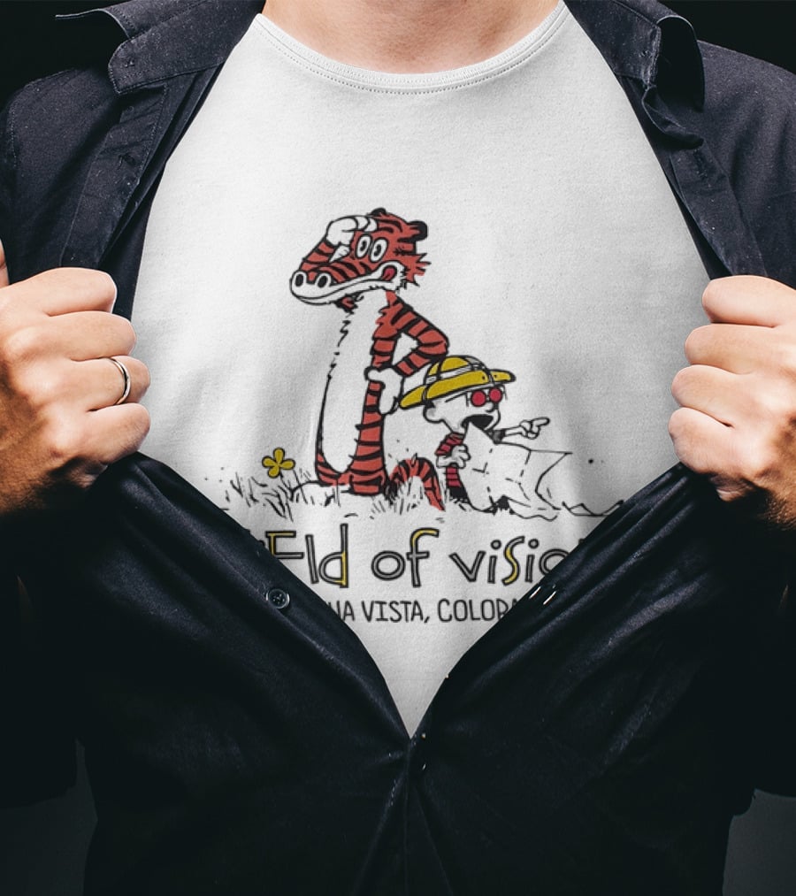Field Of Vision Cartoon Boy Tiger Buena Vista Colorado T-Shirt