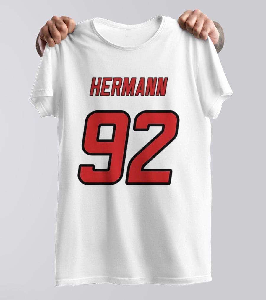 Hermann 92 Red Lettering Athletic Jersey T-Shirt
