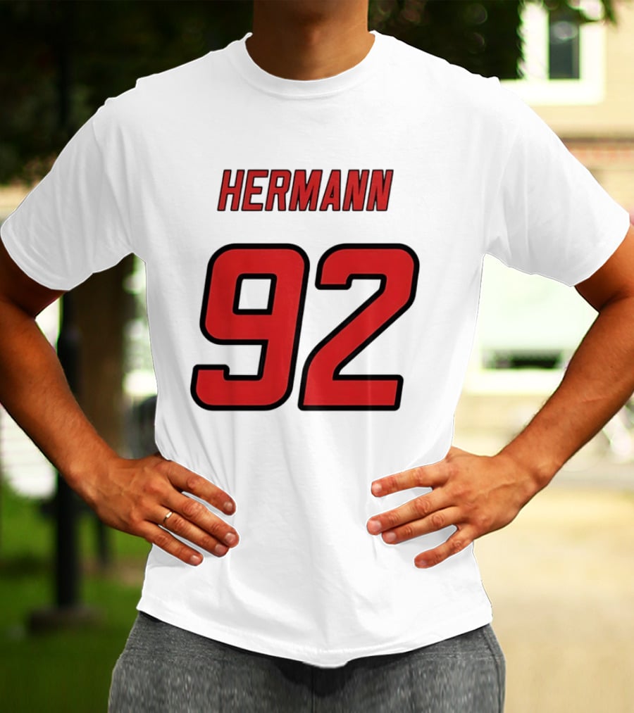 Hermann 92 Red Lettering Athletic Jersey T-Shirt