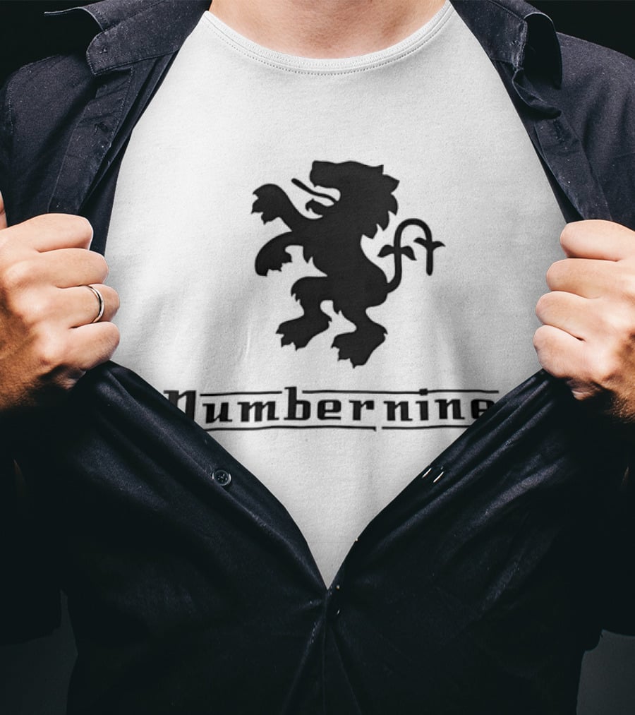 Numbernine Black Heraldic Lion T-Shirt