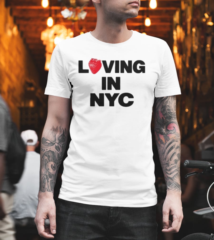 Olivia Dean Loving In NYC Tour 2026 Strawberry Heart Edition T-Shirt