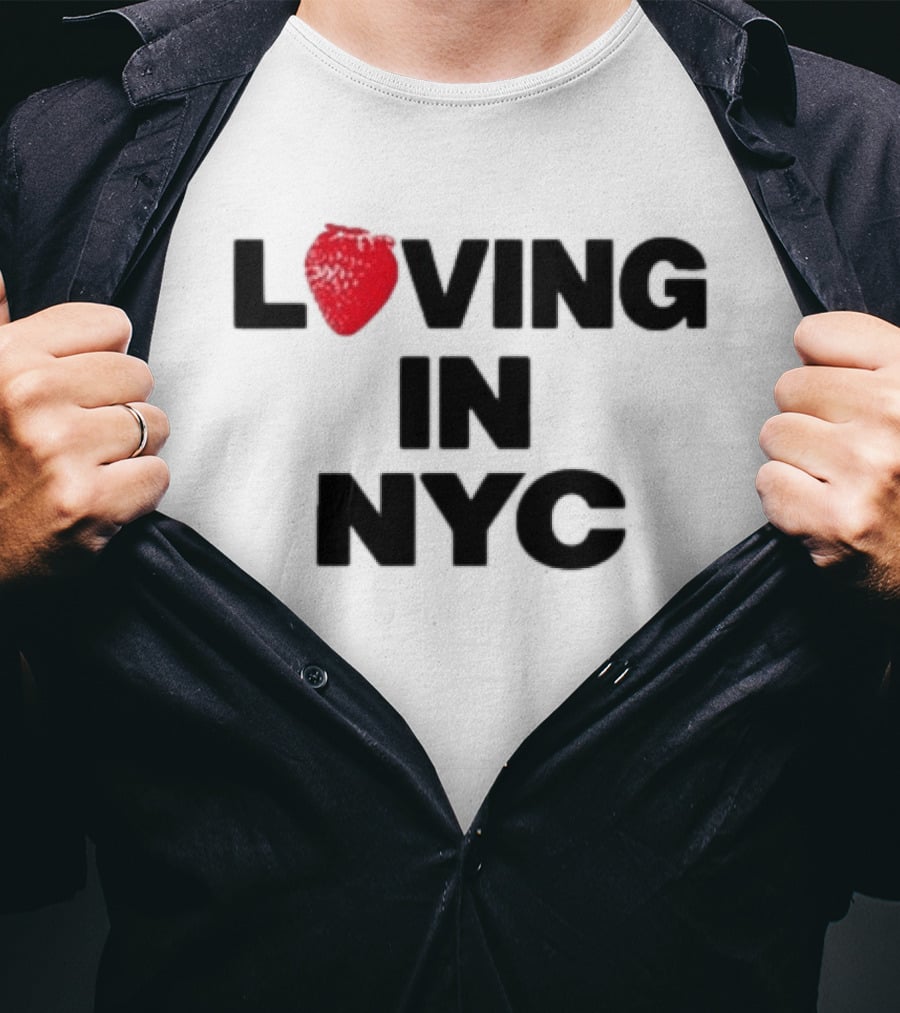 Olivia Dean Loving In NYC Tour 2026 Strawberry Heart Edition T-Shirt
