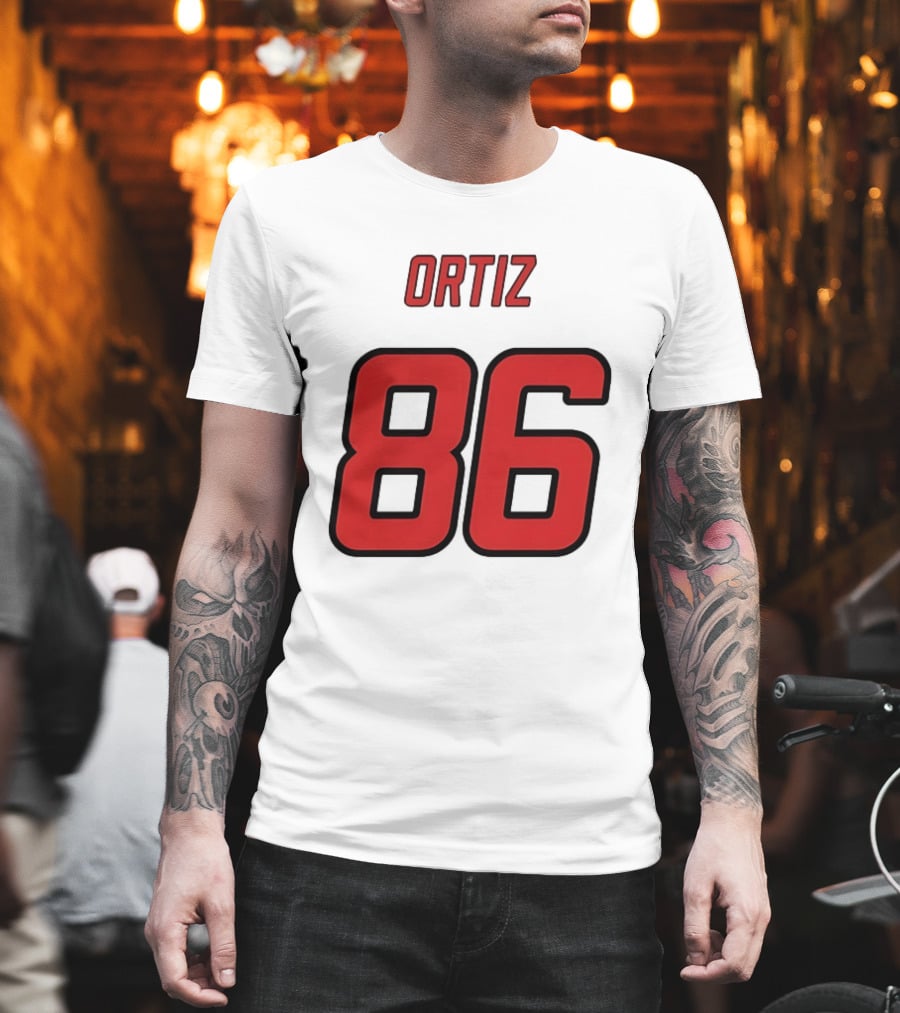 Ortiz Red 86 Jersey Number T-Shirt