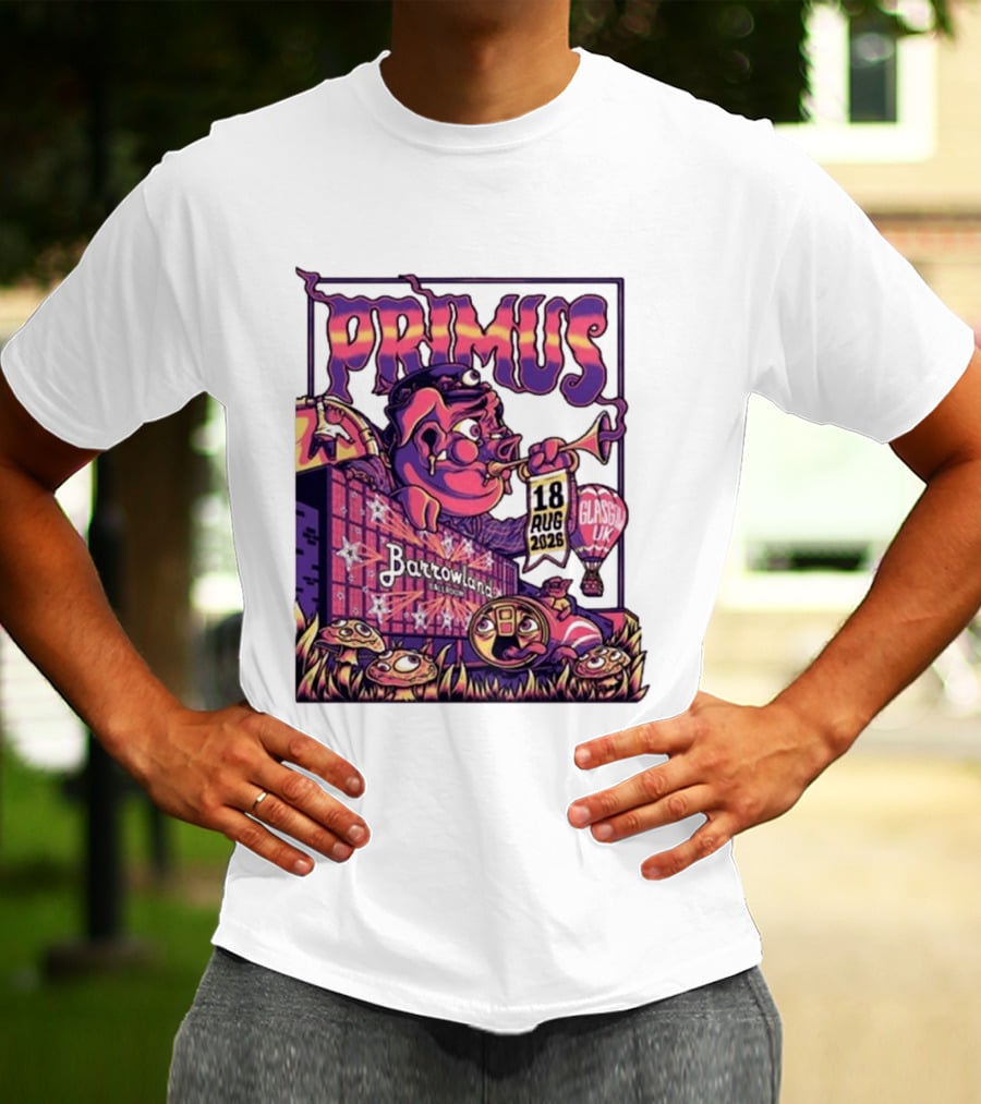 Barrowland Ballroom Primus Concert August 18 2026 Glasgow UK Animated Music Event T-Shirt