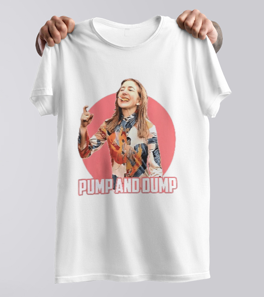Pump And Dump Woman With Cigarette Retro Style Collage T-Shirt