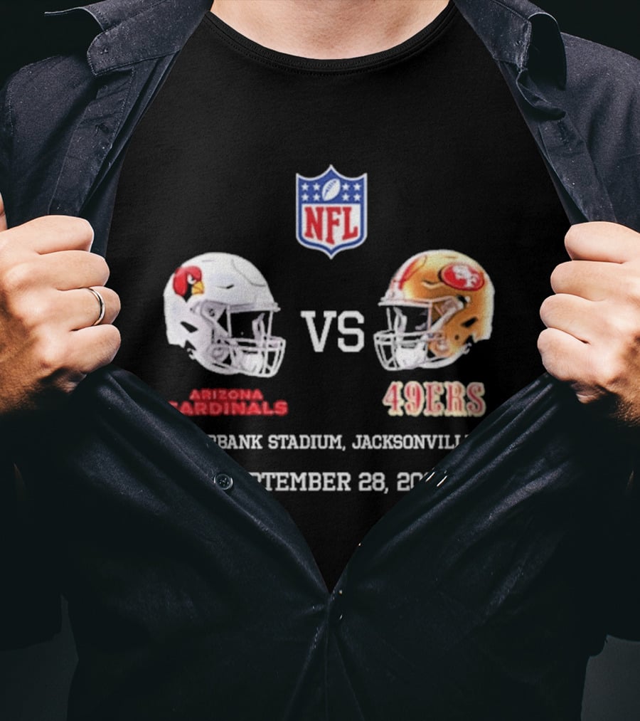 Arizona Cardinals Vs 49ers EverBank Stadium Jacksonville FL September 28 2026 NFL T-Shirt