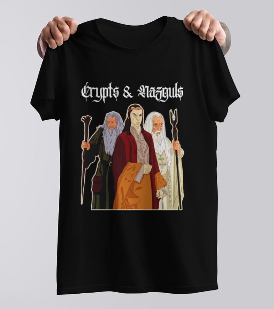 Crypts & Nazguls Dark Wizards Fantasy T-Shirt