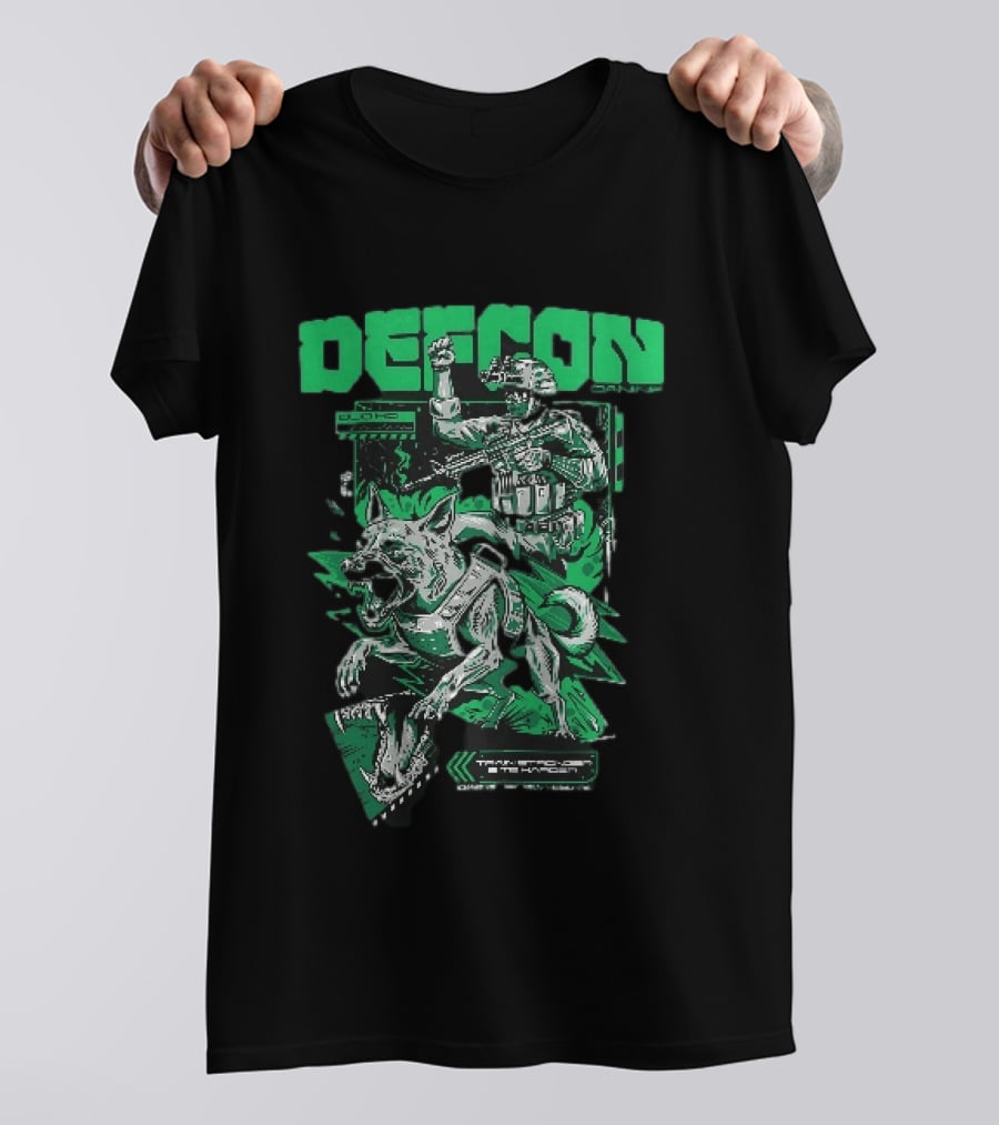 Defcon Tactical K9 Train Stronger Bite Harder Dog Soldier Night Vision T-Shirt
