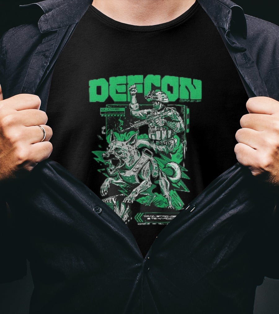 Defcon Tactical K9 Train Stronger Bite Harder Dog Soldier Night Vision T-Shirt