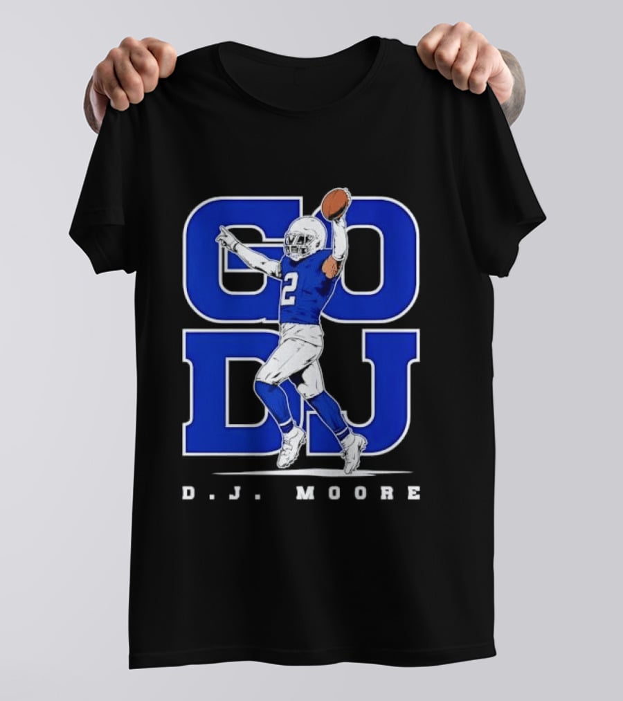 GO DJ D.J. Moore Football Player Buffalo Sports Blue 2 T-Shirt