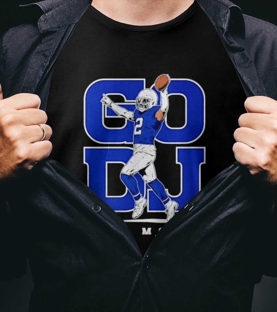 GO DJ D.J. Moore Football Player Buffalo Sports Blue 2 T-Shirt