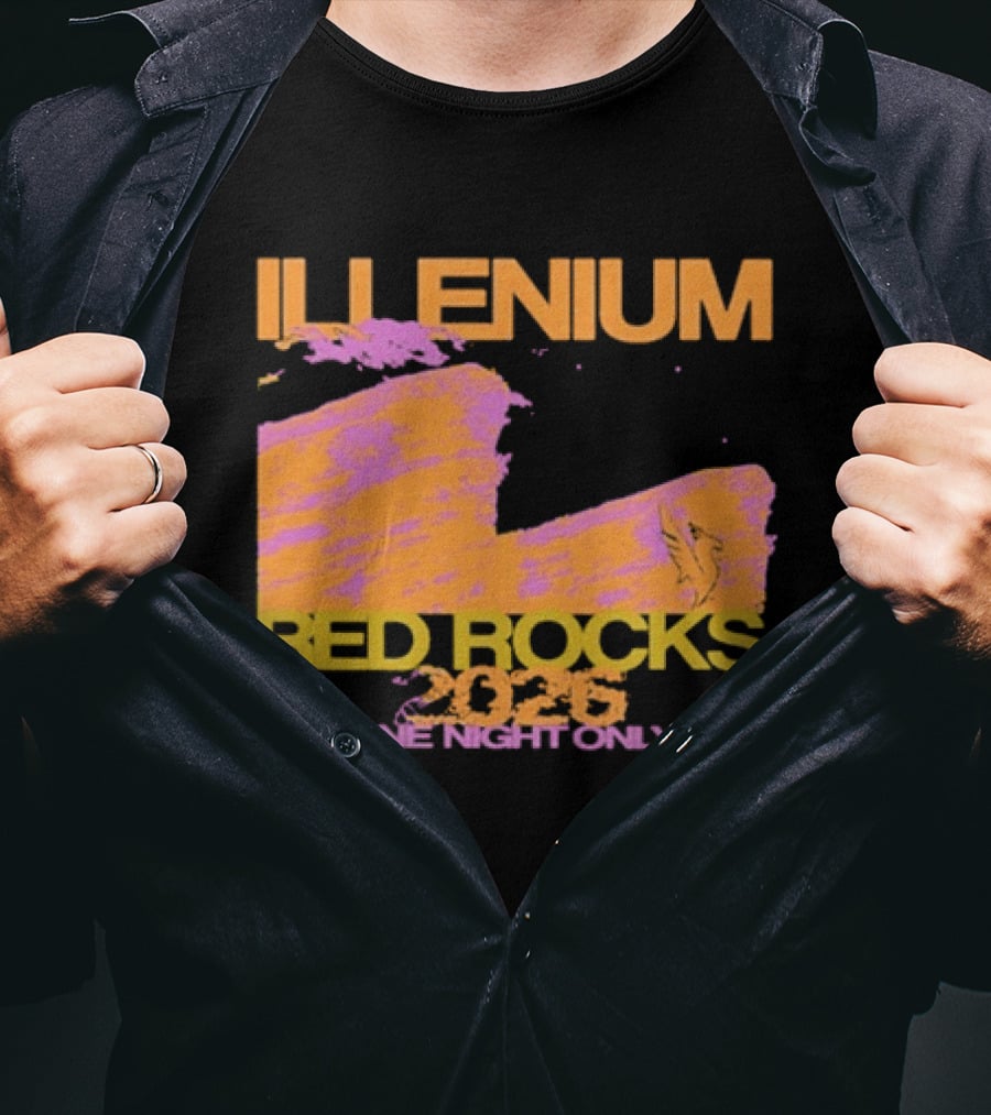 ILLENIUM Red Rocks 2026 One Night Only Event August 19 T-Shirt