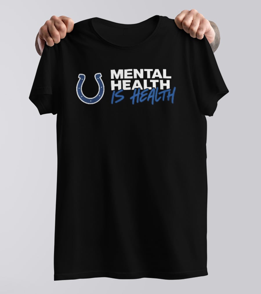 Indianapolis Colts Mental Health Is Health Horseshoe Blue T-Shirt