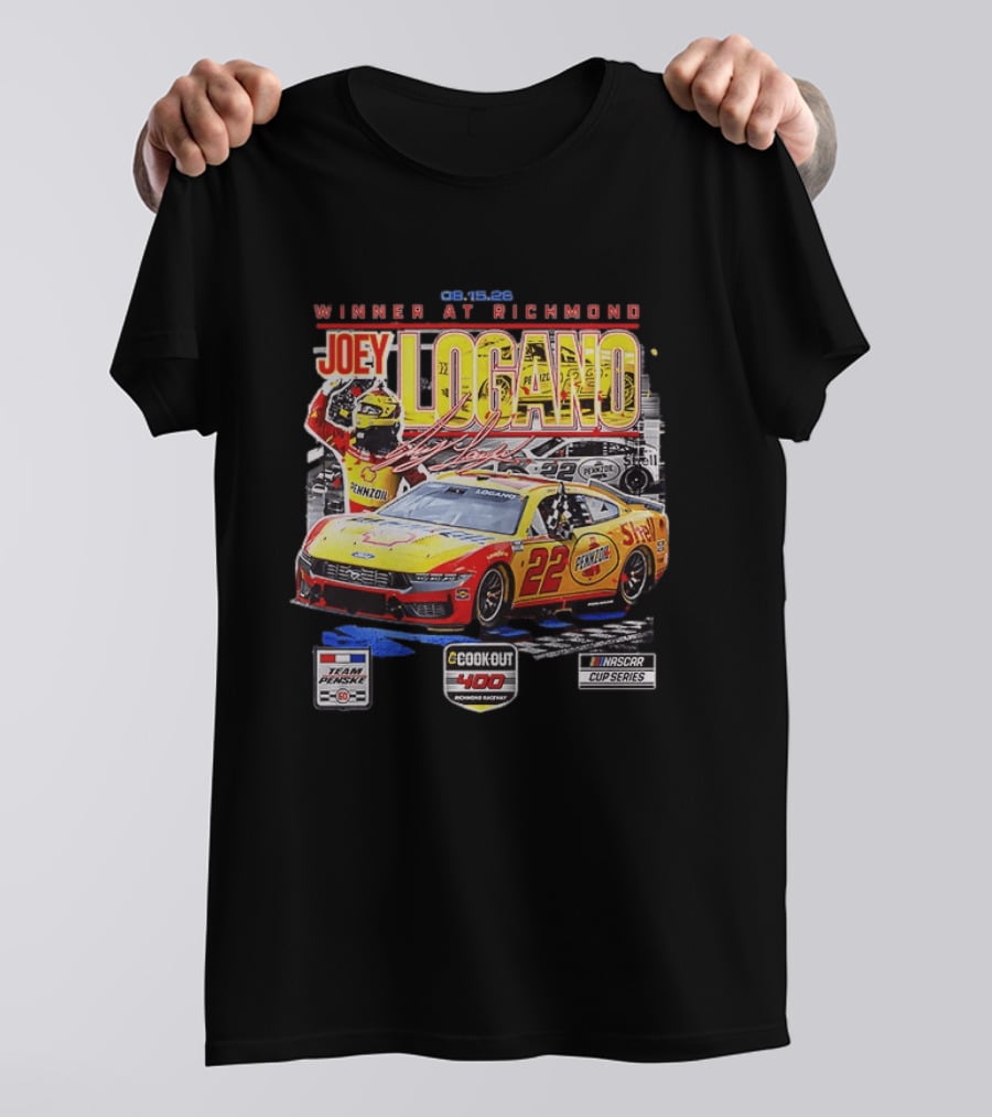 Joey Logano Winner At Richmond 2026 Team Penske Cookout 400 NASCAR Cup Series T-Shirt