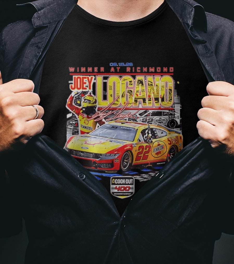 Joey Logano Winner At Richmond 2026 Team Penske Cookout 400 NASCAR Cup Series T-Shirt