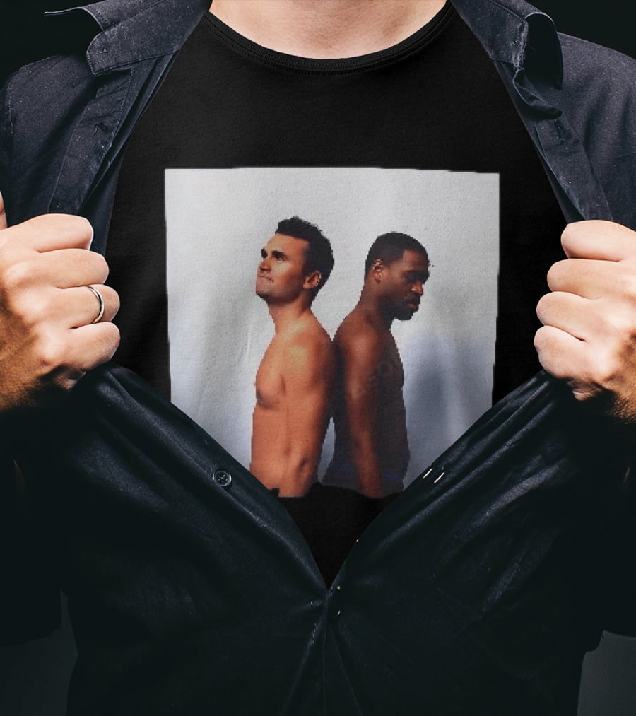 Kirk X Floyd Parental Advisory Album Cover Featuring Two Men Back To Back T-Shirt
