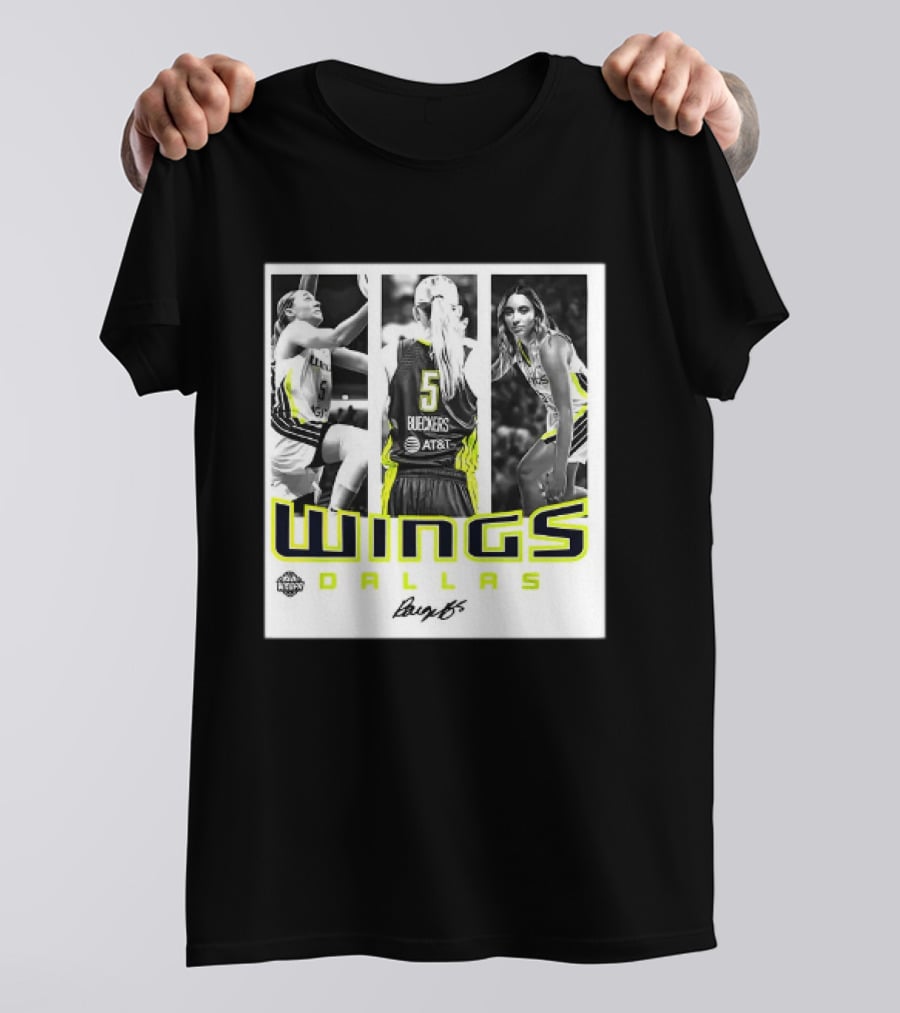 Wings Dallas Paige Bueckers Team Player 5 Basketball Hustle WNBA T-Shirt