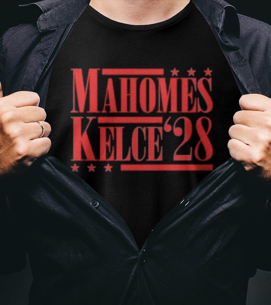 Patrick Mahomes & Travis Kelce Kansas City 2028 Campaign T-Shirt