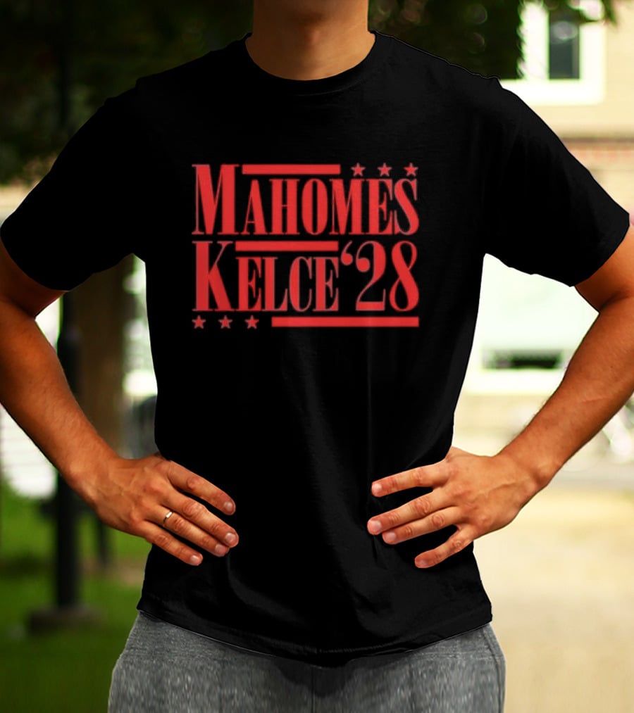 Patrick Mahomes & Travis Kelce Kansas City 2028 Campaign T-Shirt