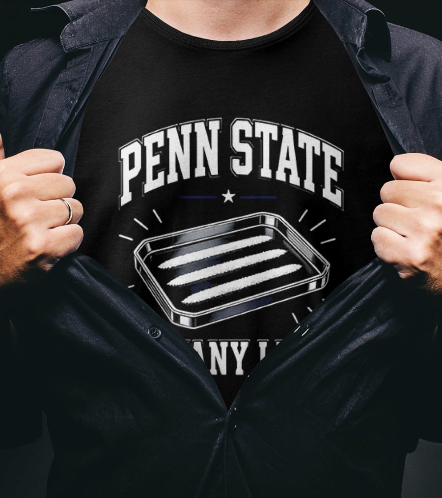 Penn State Nittany Lines Humor Cocaine Tray Jokes T-Shirt