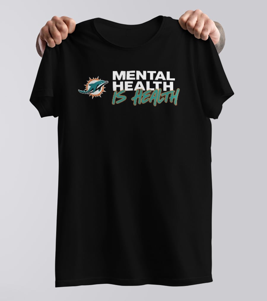 Miami Dolphins Mental Health Is Health Sunburst T-Shirt