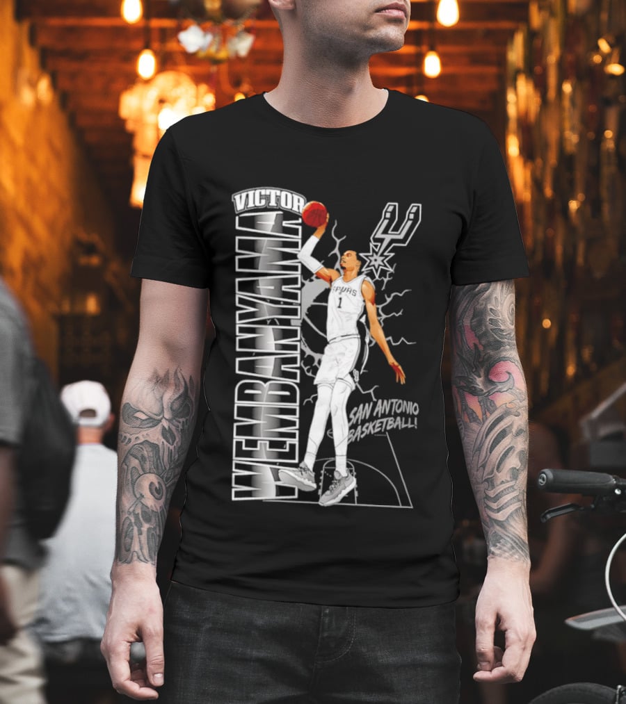 San Antonio Spurs Victor Wembanyama Basketball T-Shirt
