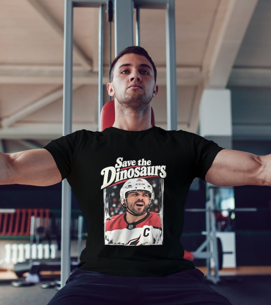Save The Dinosaurs Hockey Captain With C Jersey T-Shirt