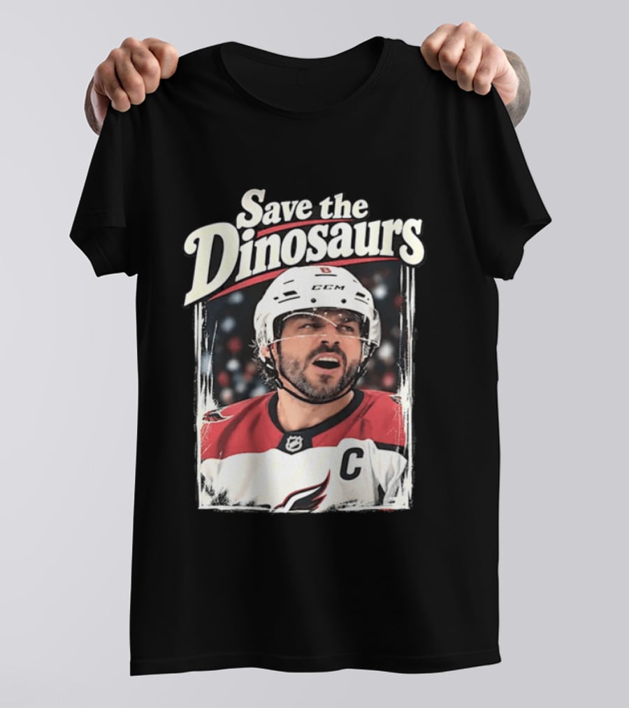 Save The Dinosaurs Hockey Captain With C Jersey T-Shirt