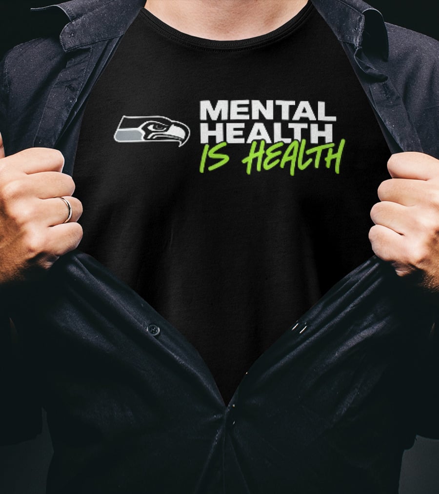 Seattle Seahawks Mental Health Is Health Bird Head T-Shirt