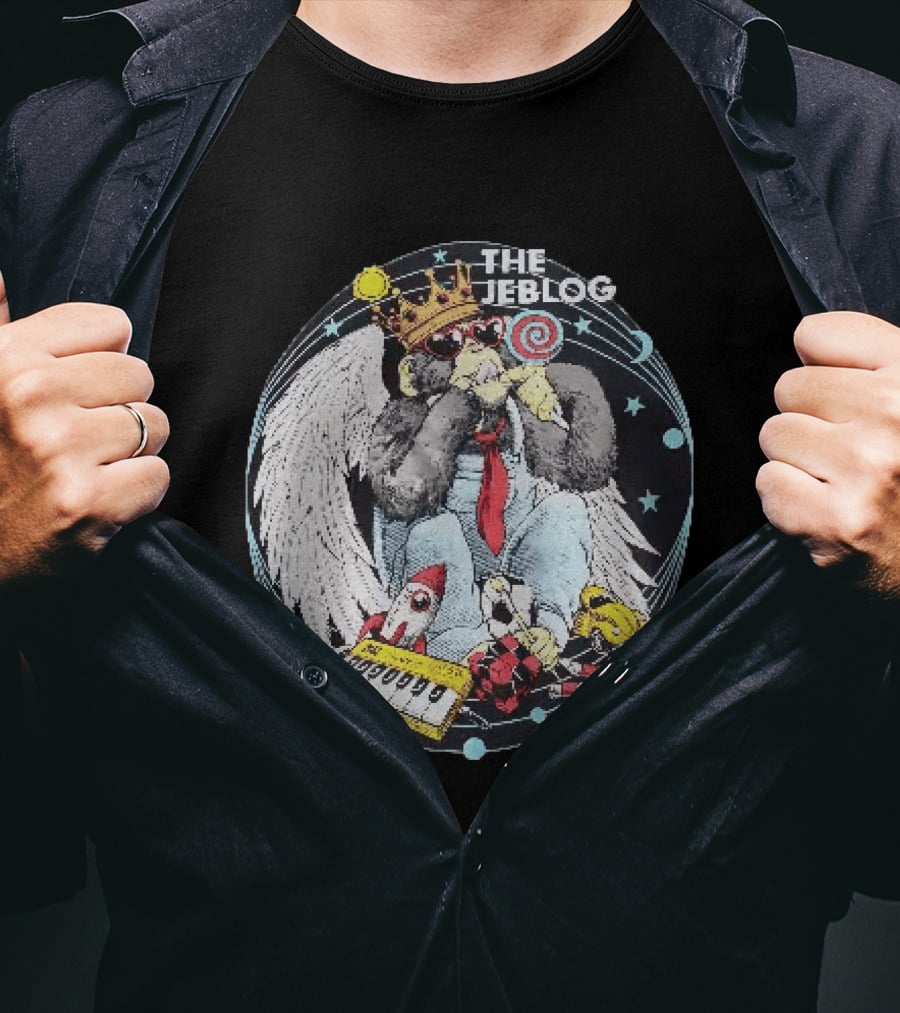 The Jeblogs Monkey Wings Crown Lollipop And Countdown Rocket T-Shirt