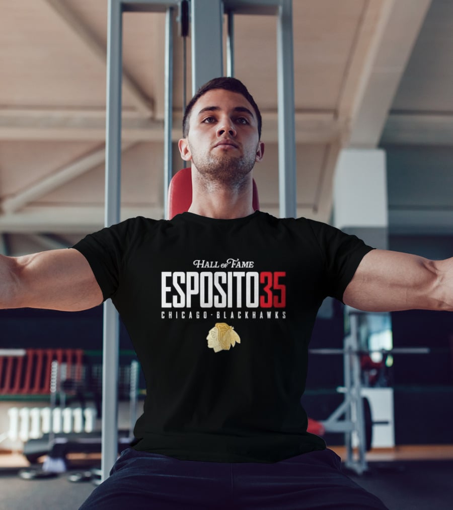 Hall Of Fame Esposito 35 Chicago Blackhawks T-Shirt