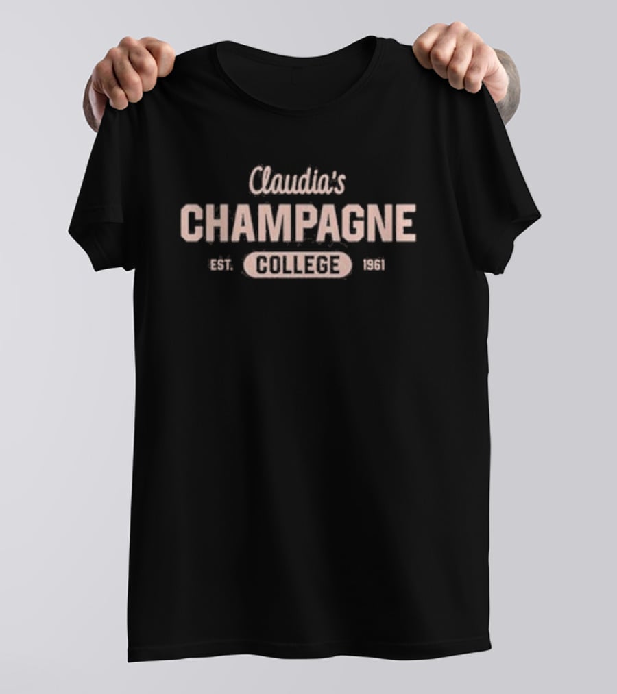 Claudia's Champagne College Retro Aesthetic T-Shirt