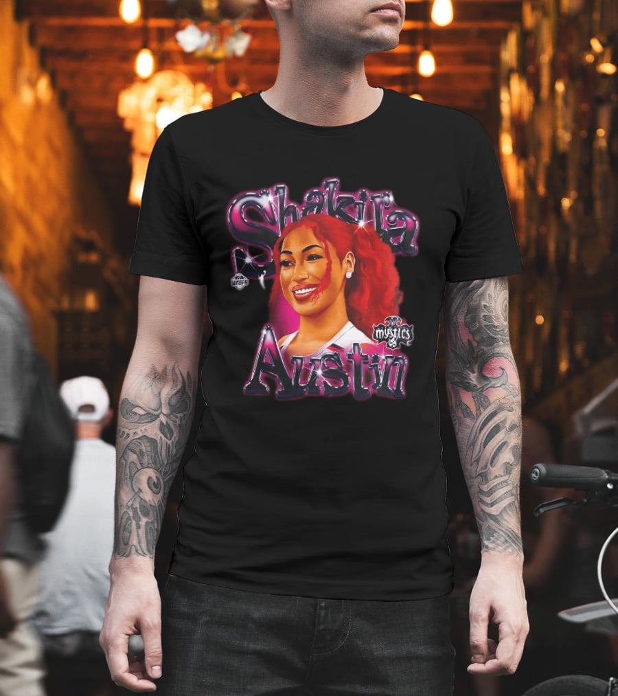 Shakira Austin Washington Mystics WNBA Red Hair T-Shirt