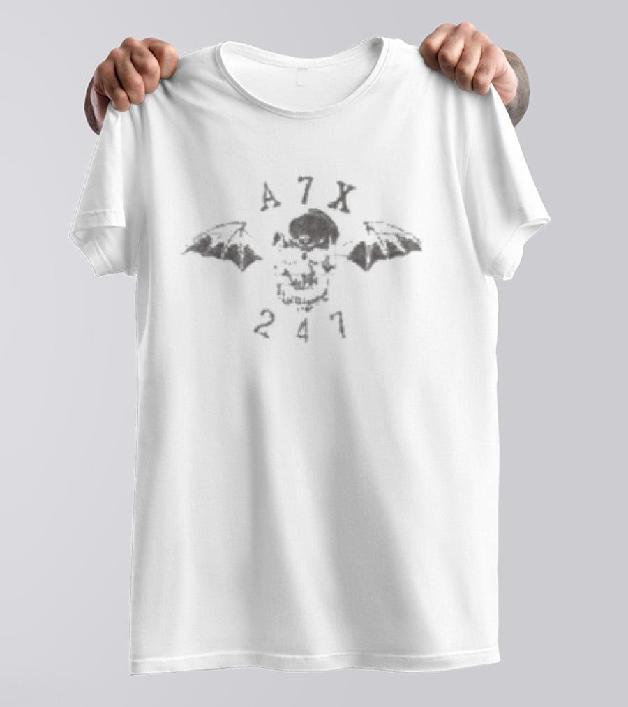 A7X World 247 Avenged Sevenfold Death Bat Skull Wings T-Shirt