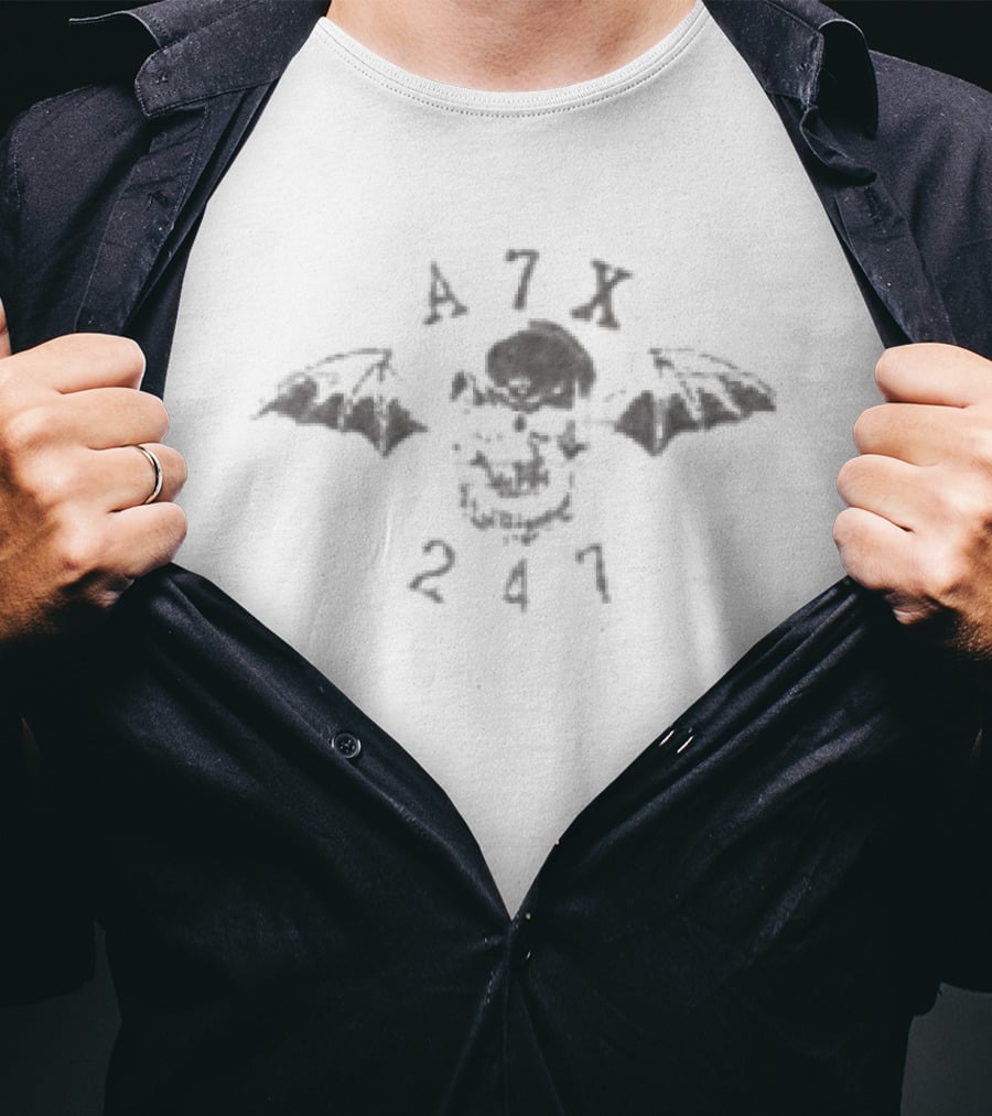 A7X World 247 Avenged Sevenfold Death Bat Skull Wings T-Shirt