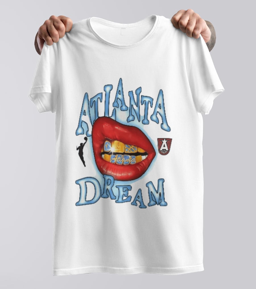 Atlanta Dream Red Lips Gold Grillz WNBA Player T-Shirt