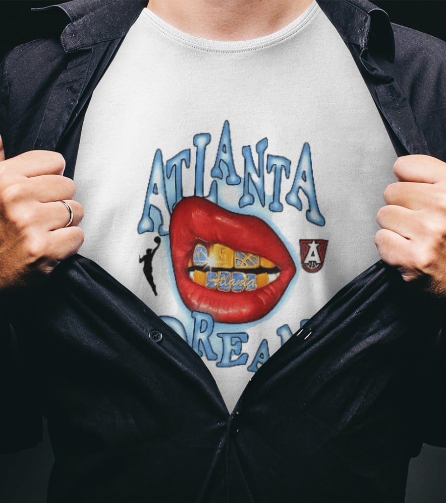 Atlanta Dream Red Lips Gold Grillz WNBA Player T-Shirt