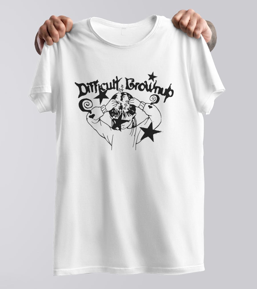 Difficult Growing Up Stars And Spirals Ringer T-Shirt