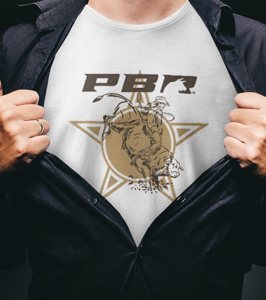 PBR Bull Riding Star Stylized Bull Rider T-Shirt