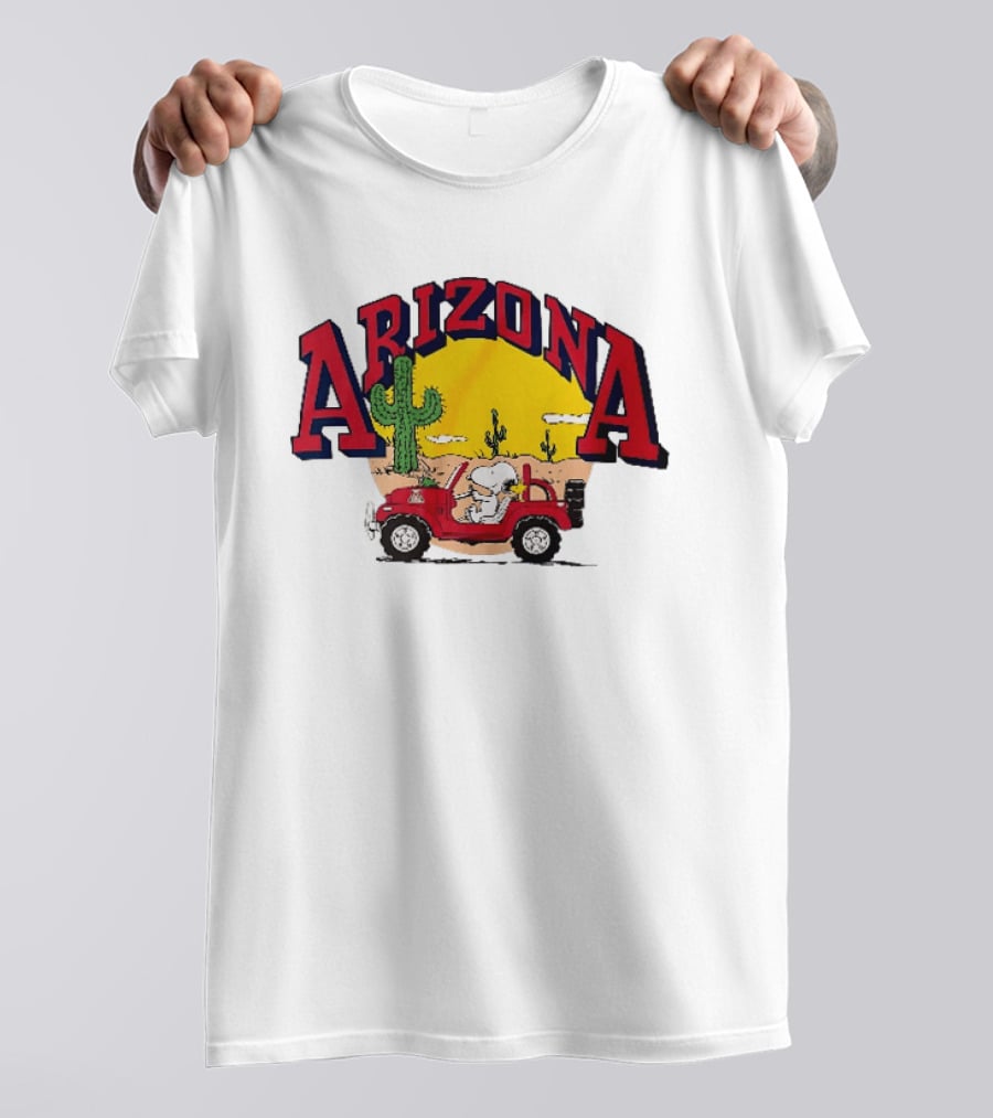 Snoopy Arizona Desert Adventure With Cactus And Red Buggy T-Shirt
