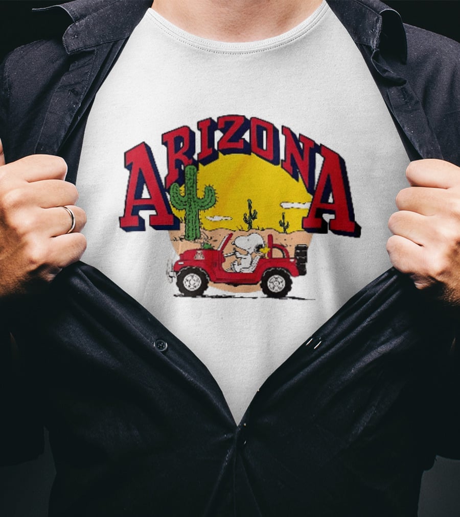 Snoopy Arizona Desert Adventure With Cactus And Red Buggy T-Shirt