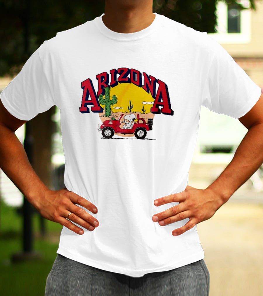 Snoopy Arizona Desert Adventure With Cactus And Red Buggy T-Shirt