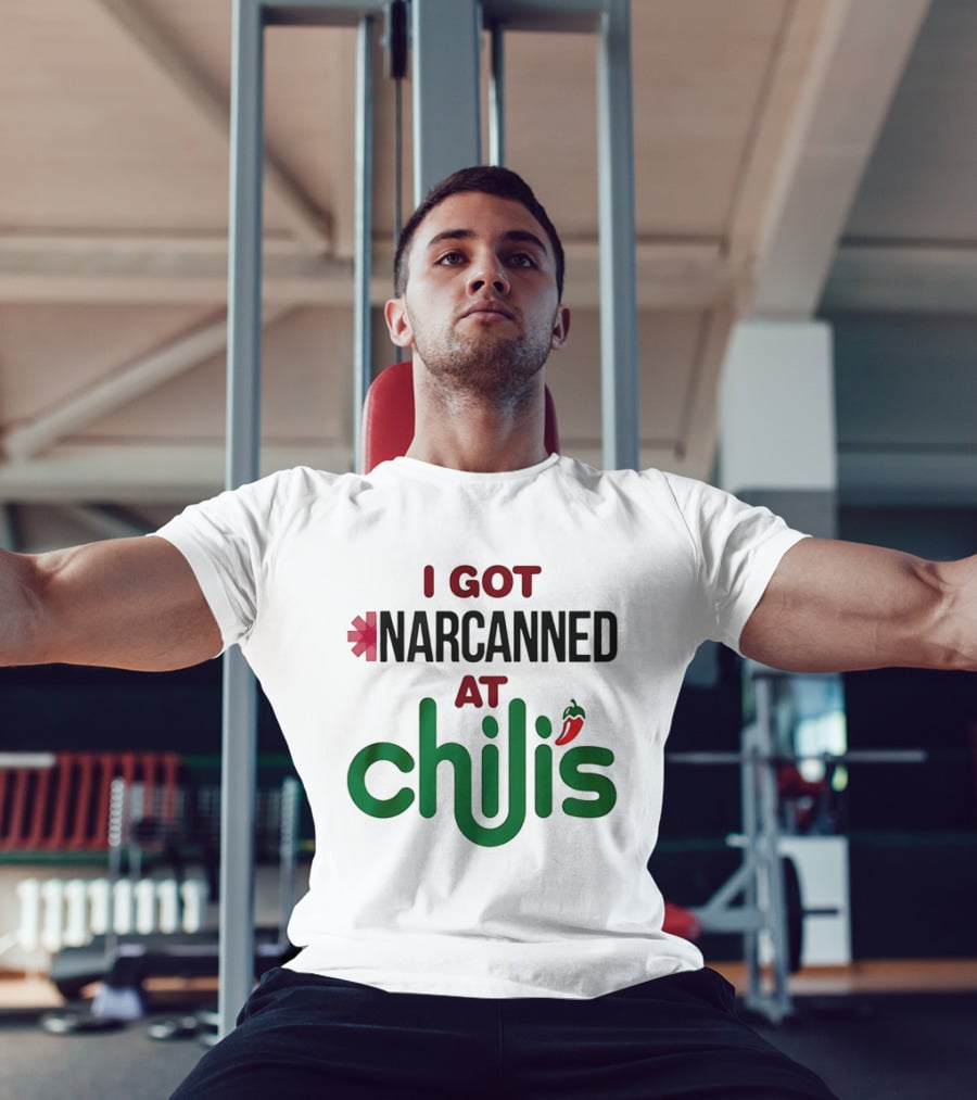 I Got Narcanned At Chilis Pepper Symbol Casual Pub Reference T-Shirt