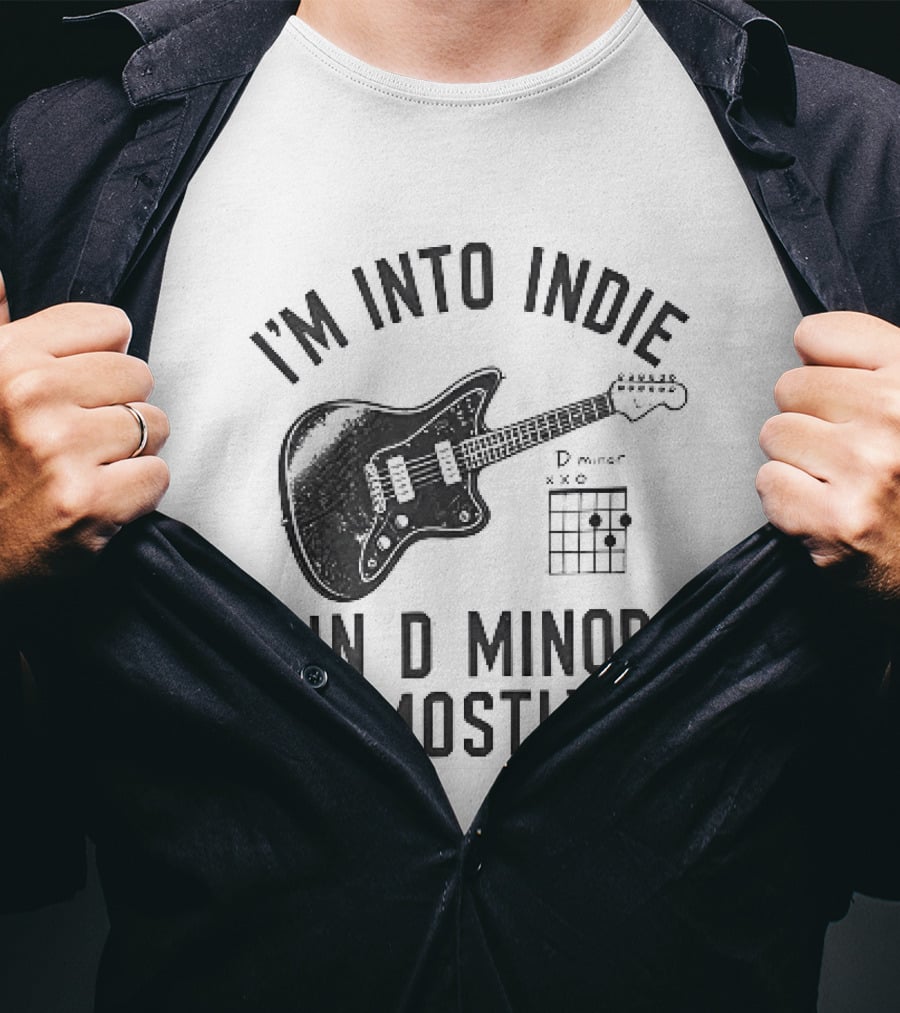 I'm Into Indie Music Guitar In D Minor Mostly T-Shirt