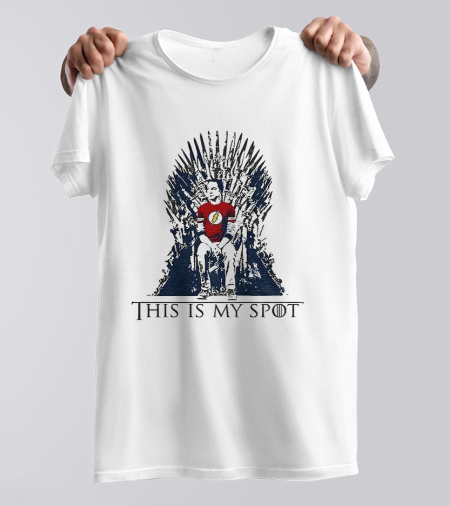 The Big Bang Theory Sheldon Cooper This Is My Spot Iron Throne T-Shirt