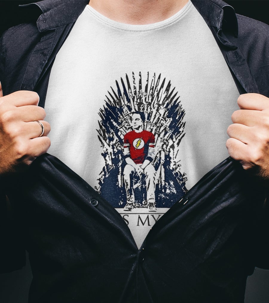 The Big Bang Theory Sheldon Cooper This Is My Spot Iron Throne T-Shirt