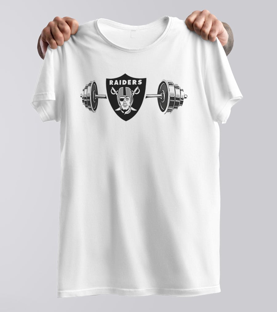 Las Vegas Raiders 2026 Barbell Fitness Fan Gear T-Shirt
