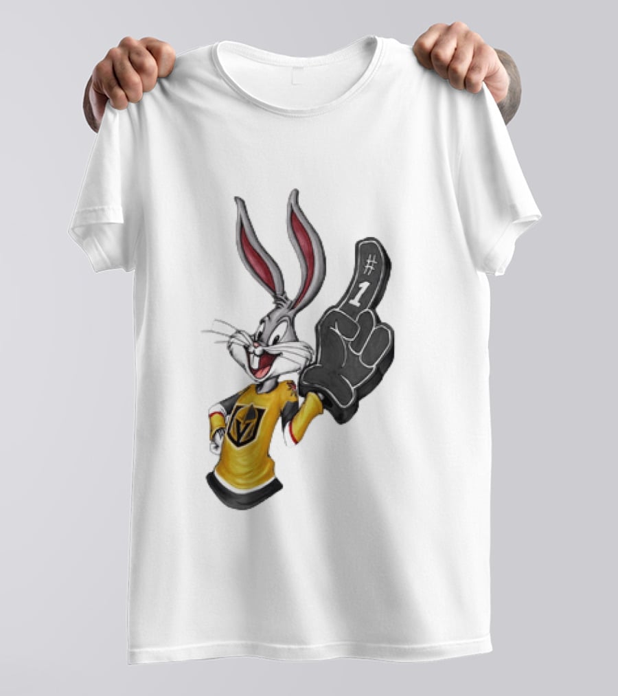 Bugs Bunny #1 Fan Vegas Golden Knights Hockey T-Shirt