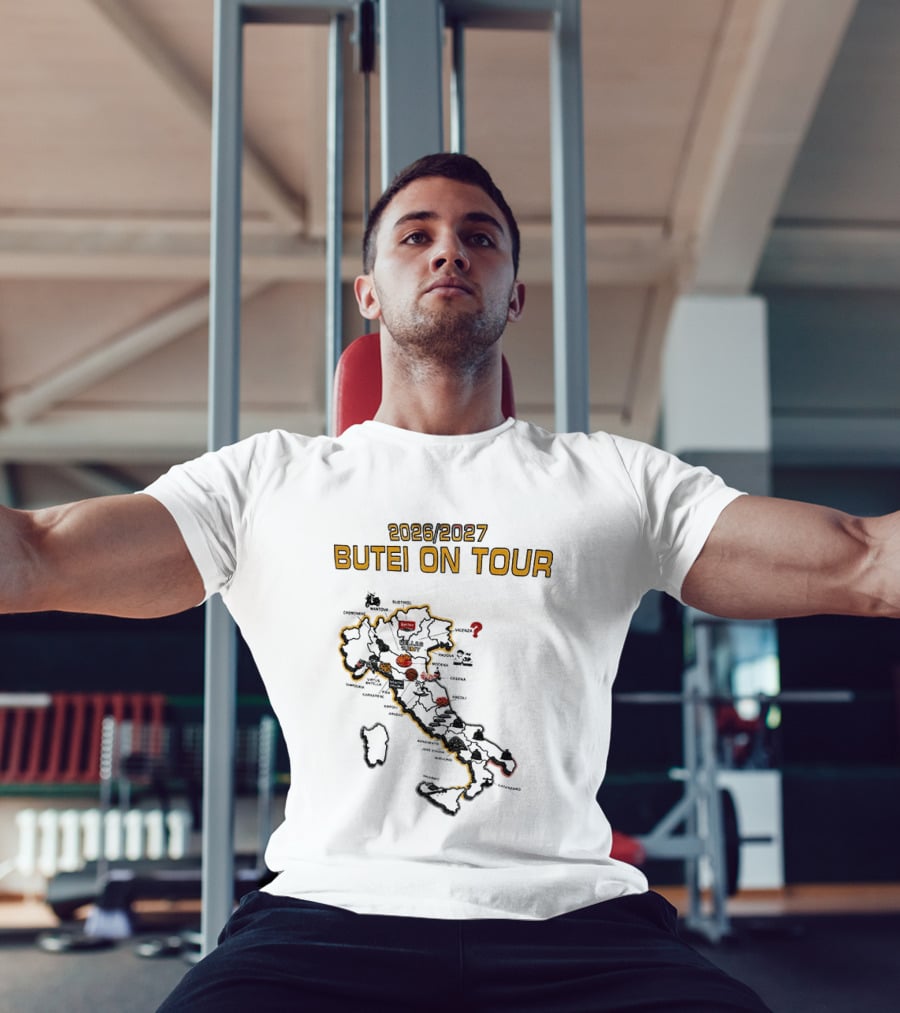2026 2027 Butei On Tour Italy Map Highlights T-Shirt
